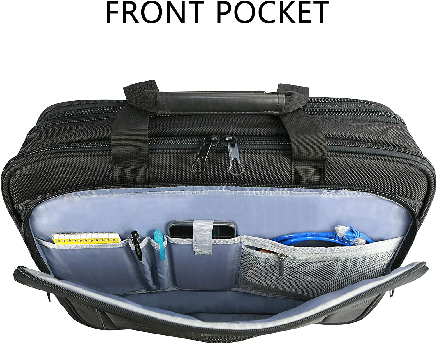 KROSER Laptop Bag XXL Laptop Briefcase Fits Up to 18 Inch Laptop Water-Repellent Gaming Computer Bag Shoulder Bag Expandable Capacity for Travel/Business/School/Men-Black - Image 5